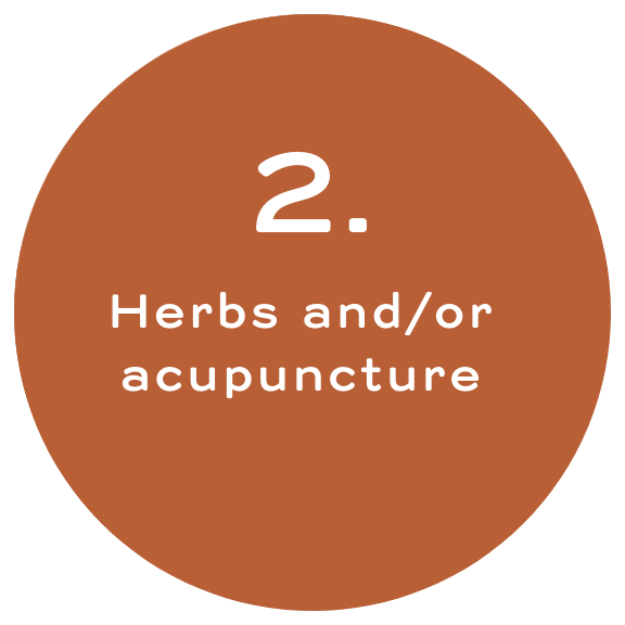 Herbs and / or acupuncture