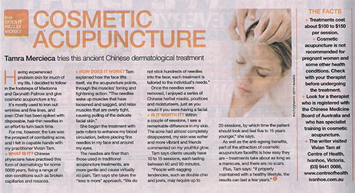 Dr. Vivian Tam’s work featured in Body & Soul Magazine (27th January 2013)